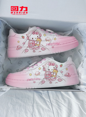 回力ow爆改樱花Hellokitty低帮定制板鞋2024年春夏季新款休闲女鞋