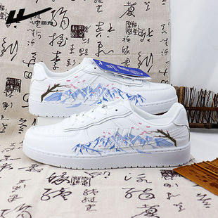 回力联名樱花手绘板绘男女鞋情侣新款百搭原创小众板鞋ins潮板鞋