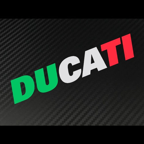 Ducati杜卡迪意大利旗头盔机车摩托个性改装贴花小牛反光防水车贴
