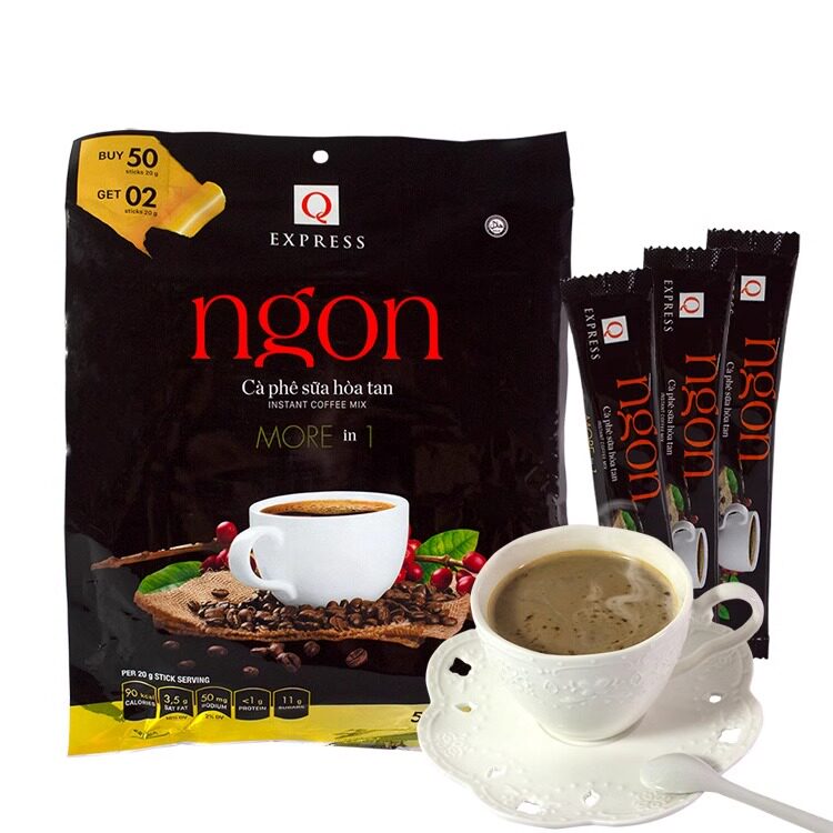 越南q牌qcafe咖啡三合一速溶特浓香浓ngon咖啡1040克/52包