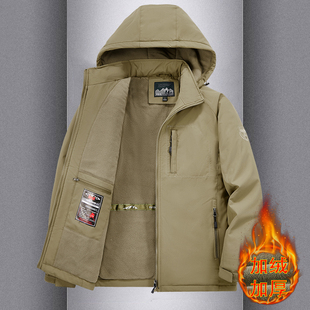 防风加厚冬装 秋冬季 加绒夹克休闲男装 男士 上衣男 外套男2025新款