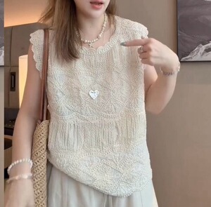YKS依卡诗28151正品定制气质圆领无袖衫精致背心上衣潮款宽松时尚