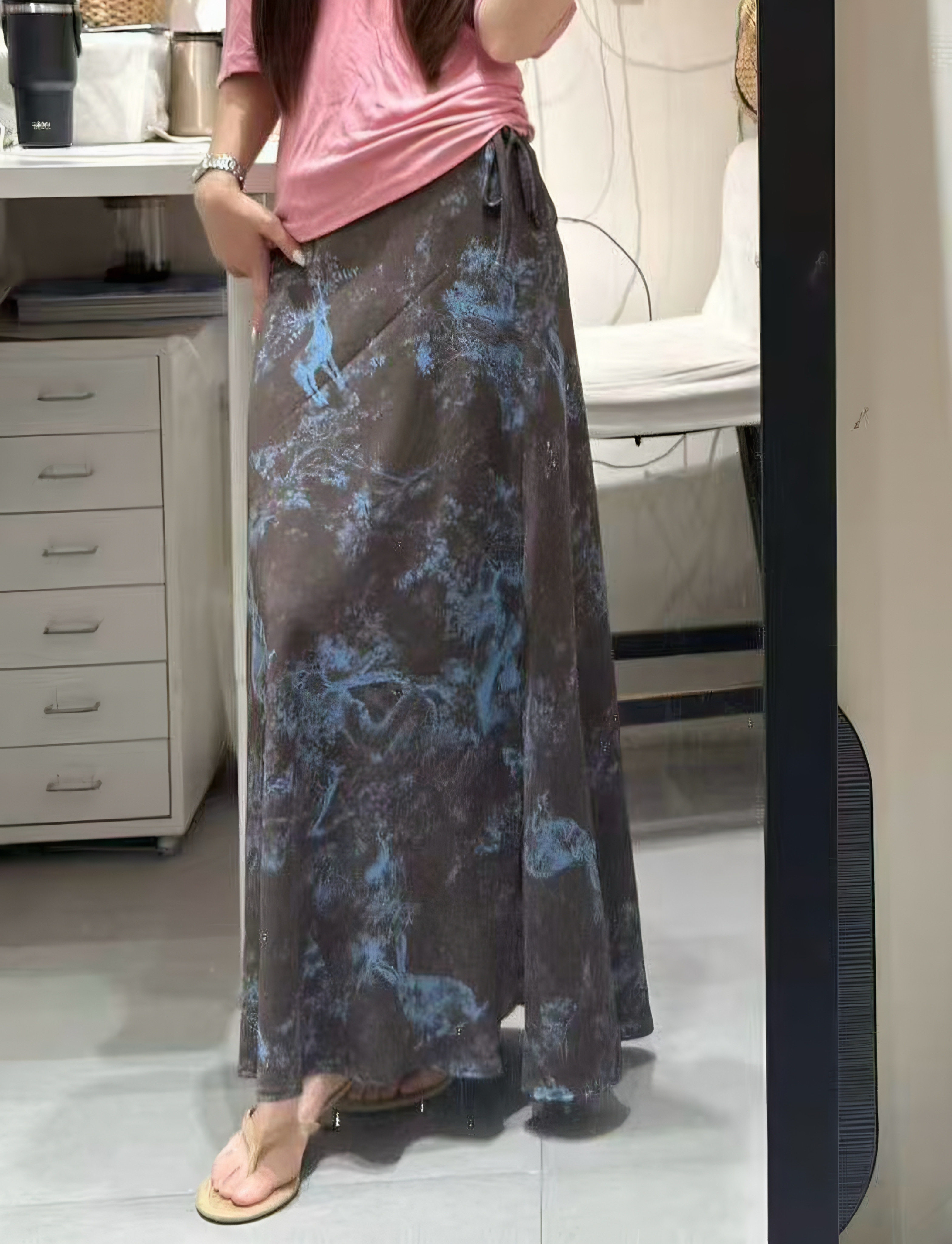 LAMI8960正品实体同款韩版时尚百搭宽松休闲女设计感小众半身裙