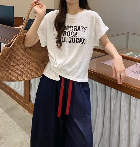 零度LD8275正品圆领薄款宽松显瘦上衣小衫洋气休闲潮流简约百搭