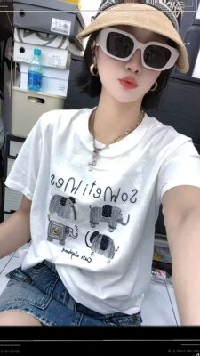 3+3正品88288新款夏季休闲女韩系宽松显瘦百搭圆领撞色短袖T恤