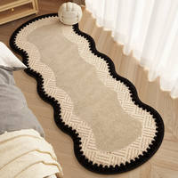 French-style irregular-shaped faux cashmere bedroom carpet bedside mat, Chinese-style master bedroom high-end bed mat, maintenance-free thumbnail 2