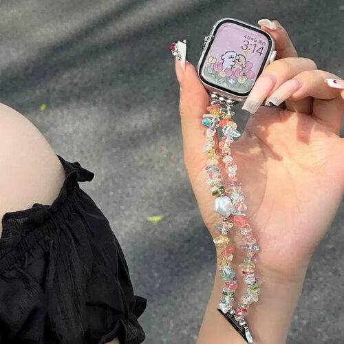 iWatch11彩色串珠表带百搭