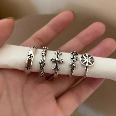 暗黑复古戒指女ins小众设计感