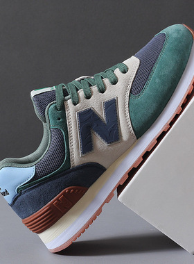 正品邦德真皮N字鞋低帮复古时尚休闲跑步鞋男女百搭韩版潮情侣鞋