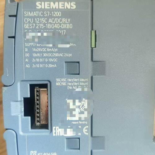 议价6ES7215-1BG40-0XB0 PLC CPU1215C AC/DC/RLY 控制模块维修