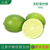 青柠檬 500g 新鲜无籽青柠檬 皮薄多汁新鲜水果柠檬 沁蕊
