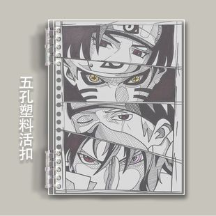 火影忍者A5B5活页本高颜值学生ins网格横线空白B5记事本笔记本