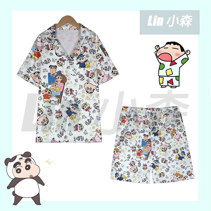 蜡笔小新动漫睡衣夏季ins