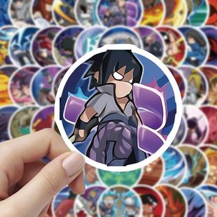 120张不重复火影忍者技能图标威装须佐能乎夜凯神威手机水杯贴纸