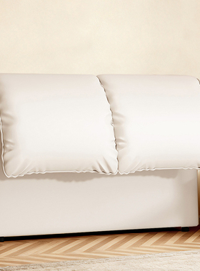 大象耳朵床头软包靠背一体落地单买新款简约现代超薄单独实木背板