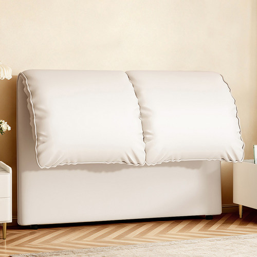 大象耳朵床头软包靠背一体落地单买新款简约现代超薄单独实木背板