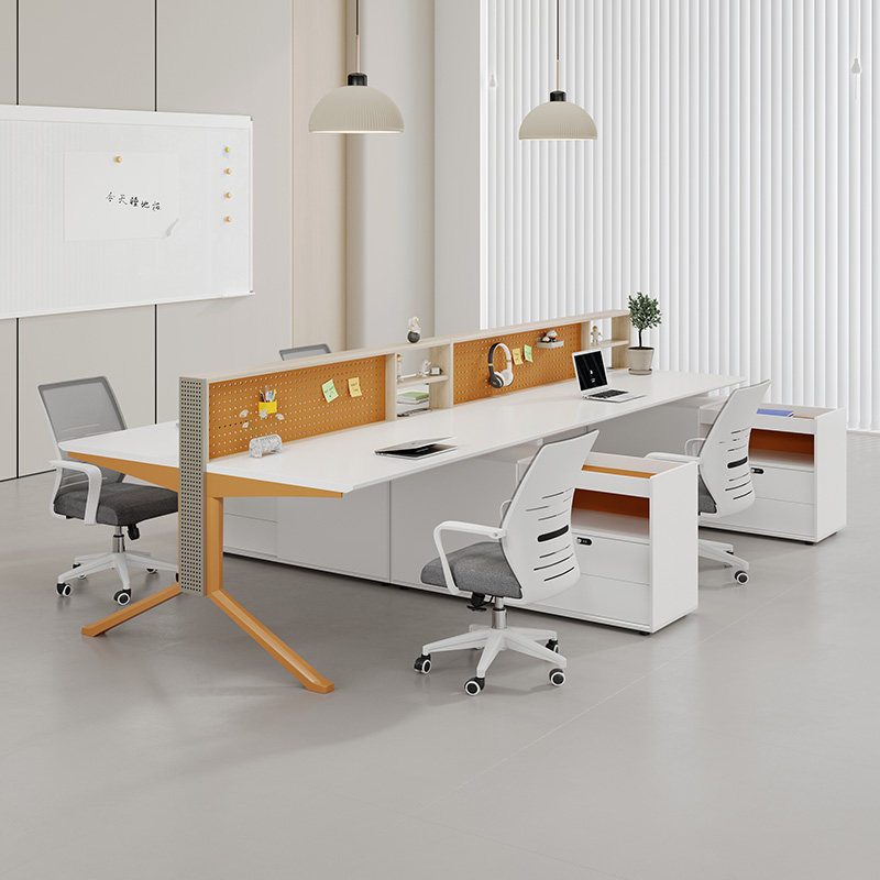 职员办公桌椅组合4四6人位简约现代办公室桌子屏风工位电脑桌卡座