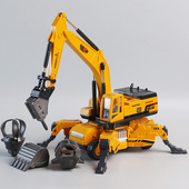 惯性工程车挖掘机可换头破碎机木材抓木机重型运输车儿童玩具车