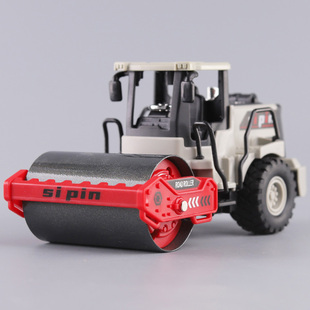 压路机模型男孩宝宝修路汽车铺路机儿童惯性合金仿真玩具车工程车