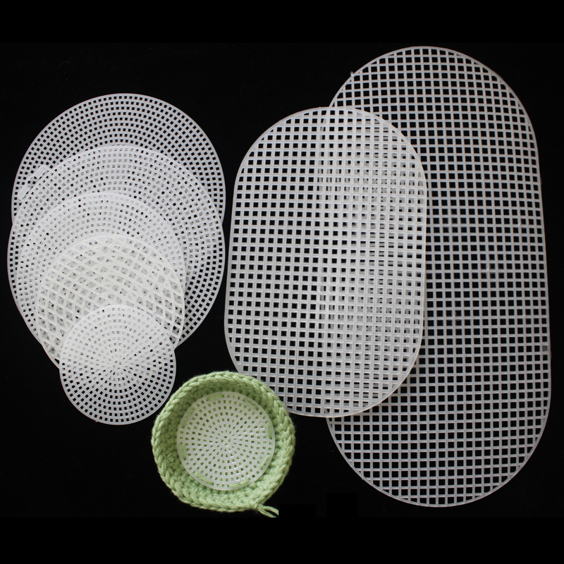 圆形塑料网格片勾包底定型板手工编织郁金香包娃娃脸定位网格