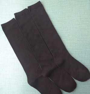 销售女35 黑色棉质暗纹无骨缝及膝长筒袜子 38码