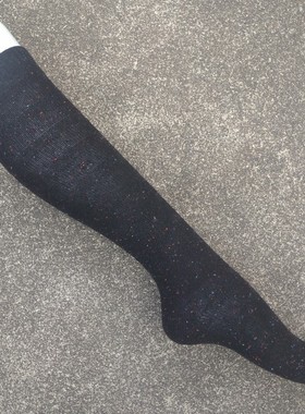 销售女35-38码彩棉暗条纹及膝长筒袜子