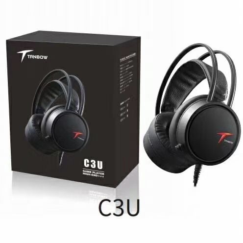 天弩C3U头戴式发光游戏耳机电脑网咖网吧专用吃鸡游戏7.1音效CF