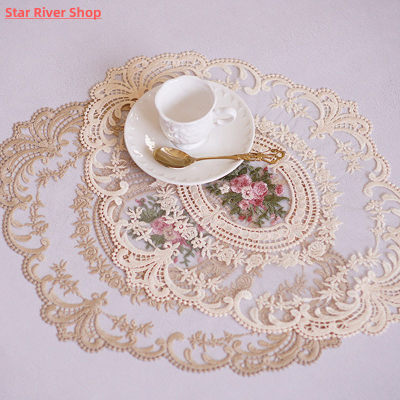 1Pcs for Dining Table Embroidery Craft Placemat European Sty