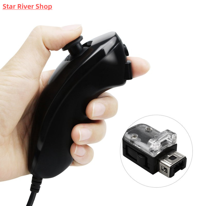 For Nintendo Wii Game Controller 5 colors Nunchuck Hand Curv 电玩/配件/游戏/攻略 switch手柄 原图主图