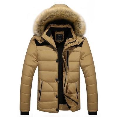 2018冬男外套毛领棉衣men winter thick jacket fur collar coats