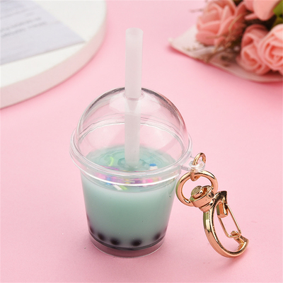 Cute Mini Bubble Tea Keychain For Women Acrylic Simulation B