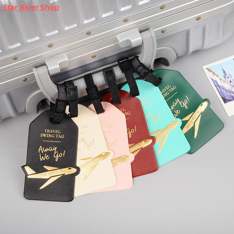 Travel Accessories Creative Aircraft PU Leather Luggage Tag 箱包皮具/热销女包/男包 包袋配件 原图主图