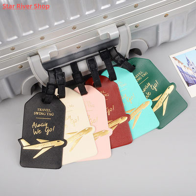 Travel Accessories Creative Aircraft PU Leather Luggage Tag