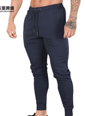 2025春夏新款跨境欧美运动裤男装束脚健身fitness长裤pants休闲卫