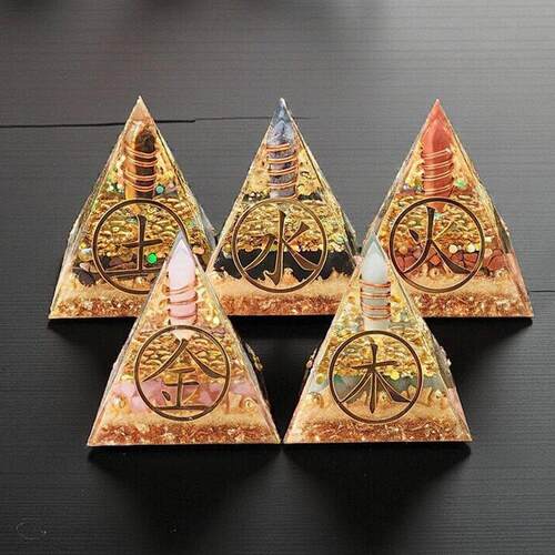 Cross border crystal broken stone pyramid home decoration