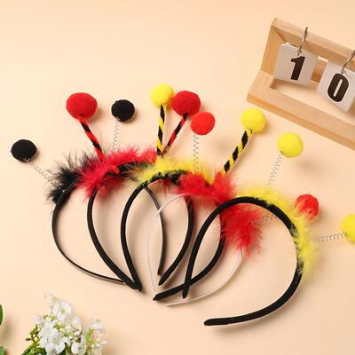 Children's cute spring fur ball hairband