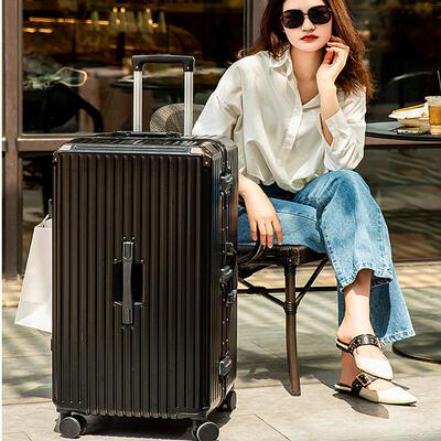 Aluminum frame with cup holder and pull rod luggage compartm