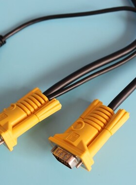 全新迈拓 黄头USB3米全铜KVM切换器线 单头USBKVM线 VGA针对针