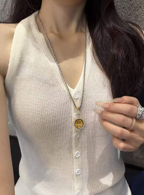藏式唐卡手绘黄财神法脸玉壳小唐卡本命佛牌吊坠项链招财护身符