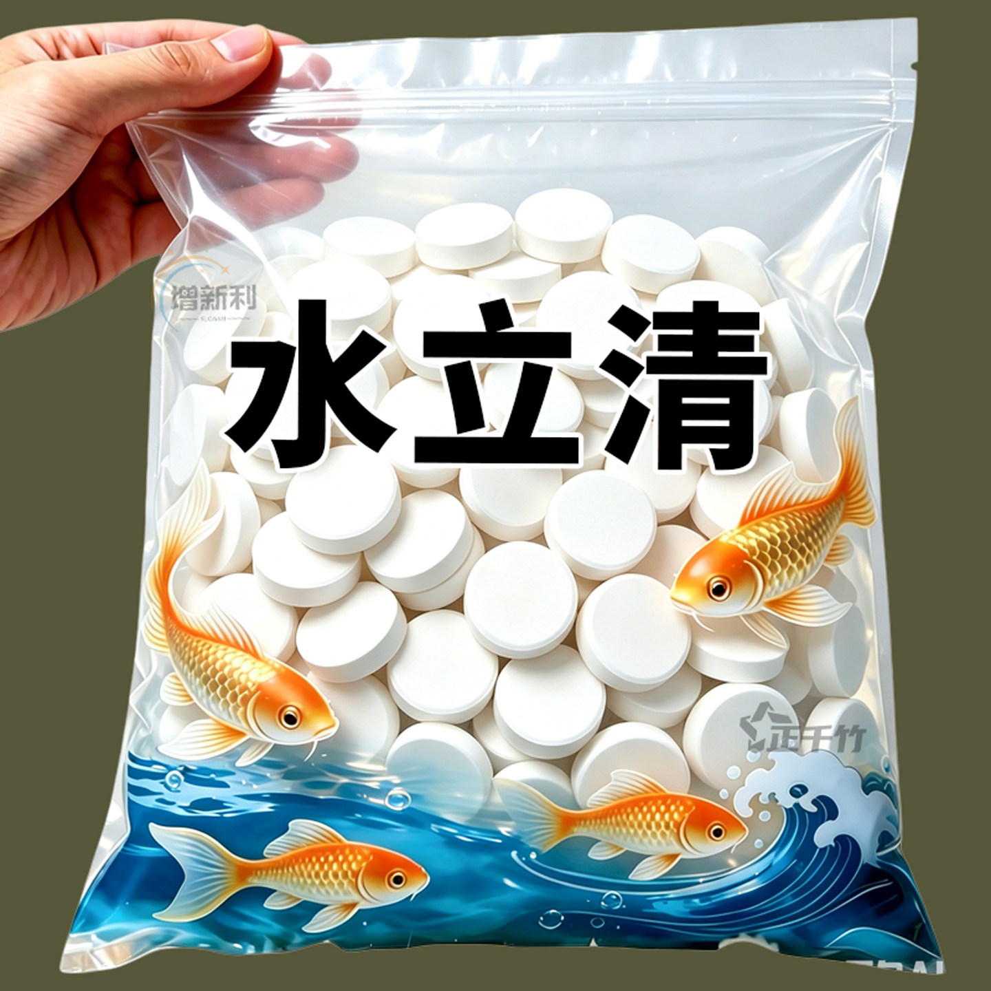 水立清鱼缸净水片去绿水黄水