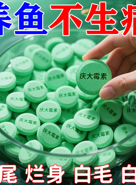 庆大霉素鱼病专用药烂身烂尾白点白毛掉磷蒙眼杀菌消炎康复消毒药