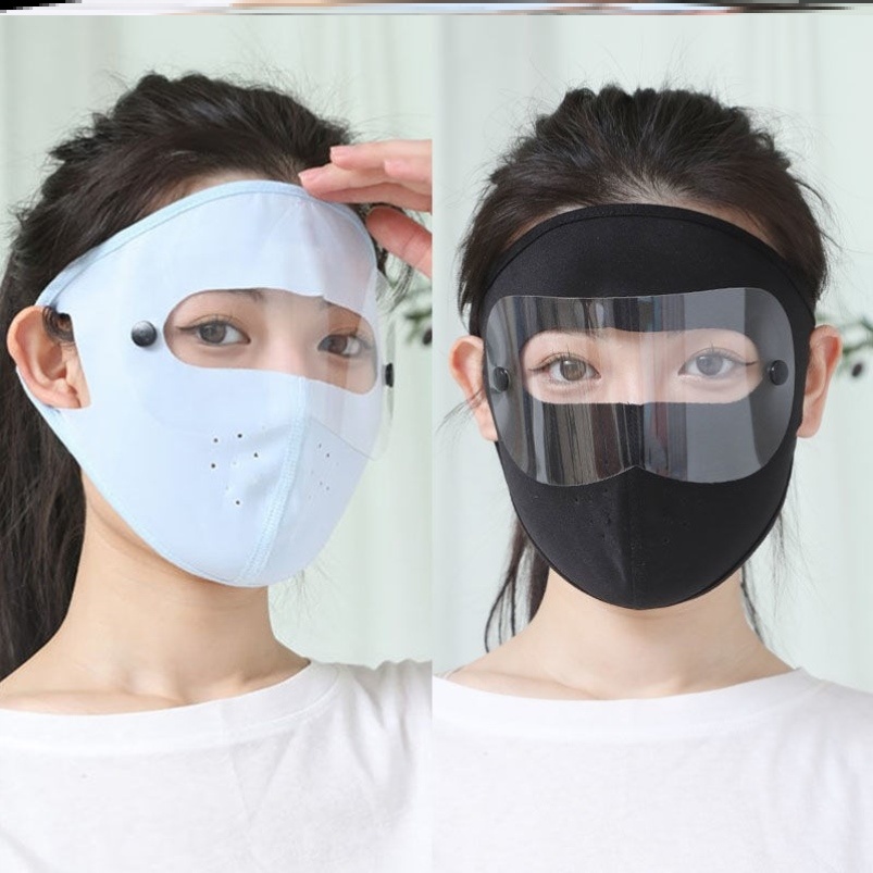 冰丝防晒口罩女秋季护眼角防紫外线透气薄款女神全脸