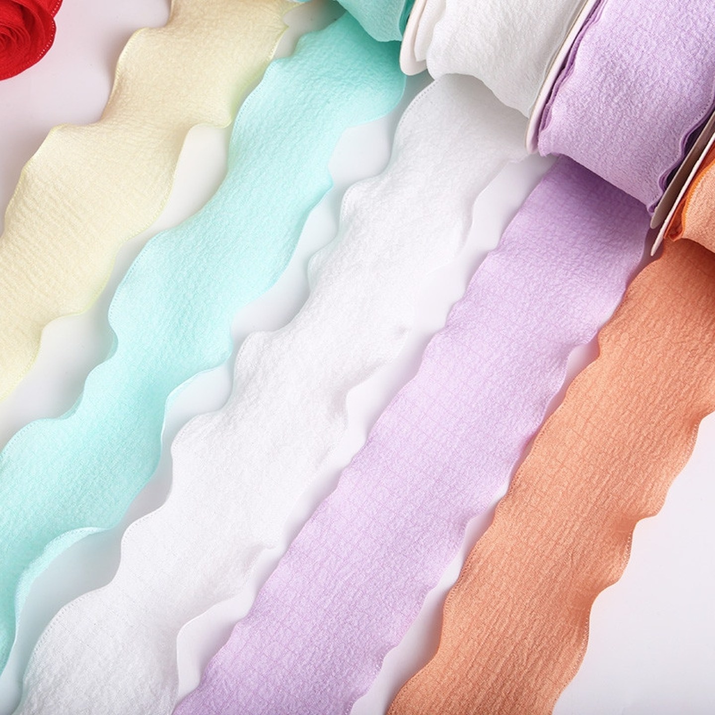 褶皱丝带荷叶边布艺绸带礼物包装绳花艺绑带礼品盒装饰扎带多用途,纺织面料/辅料/配套,织带/丝带/缎带,淘宝优惠券,粉丝福利购,淘宝优惠卷