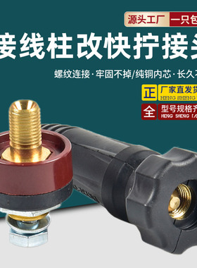 汽车紧急启动电源锂电瓶接线柱头端子插头插座发电机接线柱桩改装