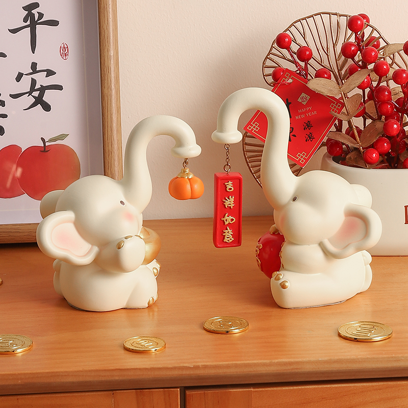 吉祥如意大象轻奢风摆件雅致优选