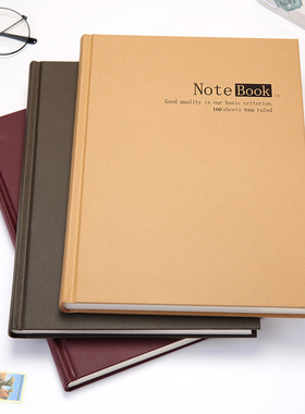 工艺布纹精装本商务本笔记本简约记事本学生用品文硬壳A5B5单线条