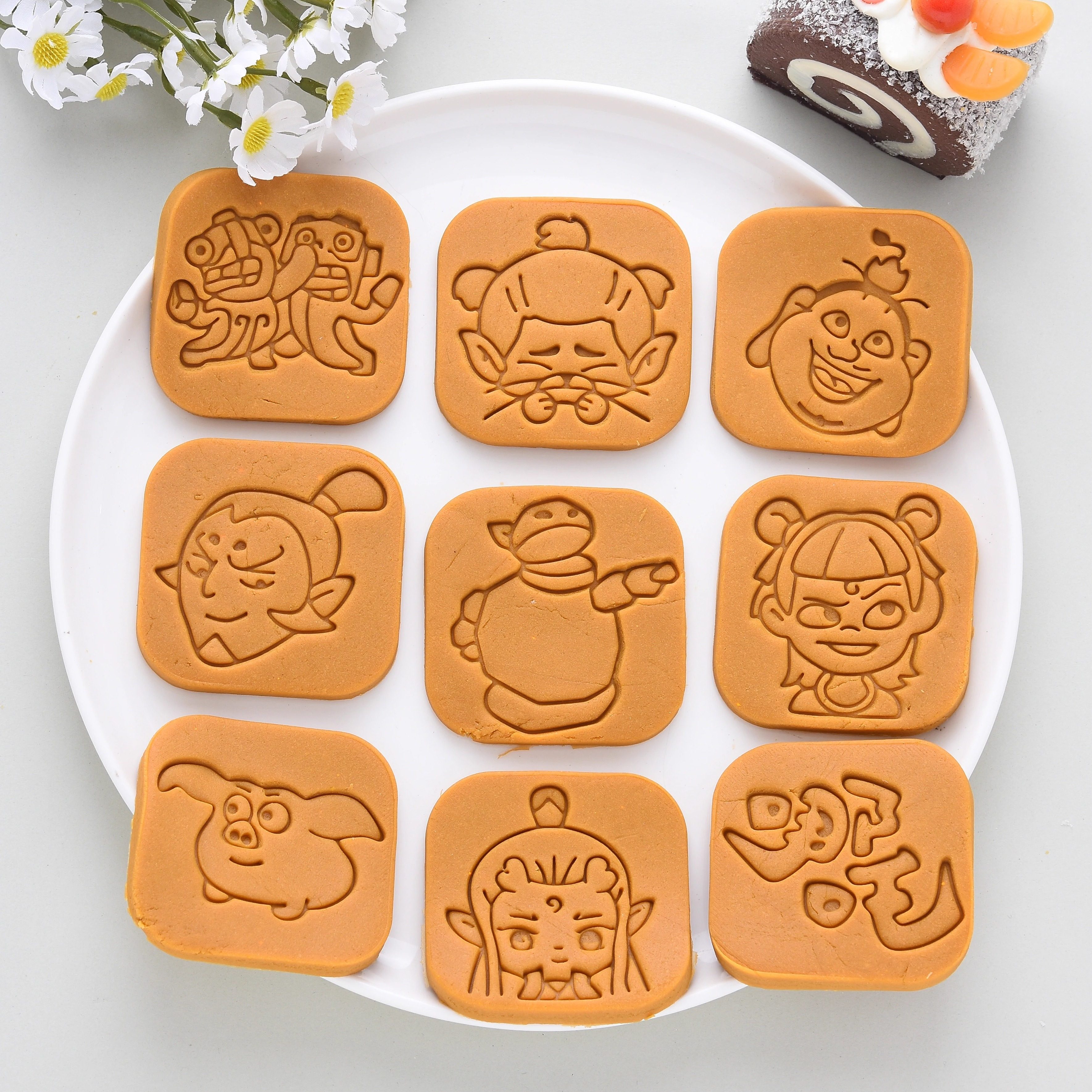 哪吒魔童闹海卡通饼干模具敖丙动漫周边石塑粘土diy烘焙曲奇工具