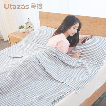 水洗纯棉旅行住酒店隔脏睡袋大人宾馆防脏床单出差便携超轻单双人