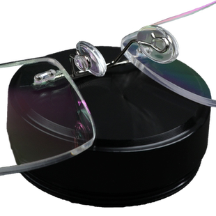 椭圆卡扣眼镜鼻托无框眼镜插入式托叶卡口硅胶防滑鼻托配件