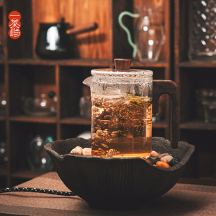 一茶屿大容量玻璃过滤茶壶电陶炉加热家用玻璃茶壶煮泡茶器
